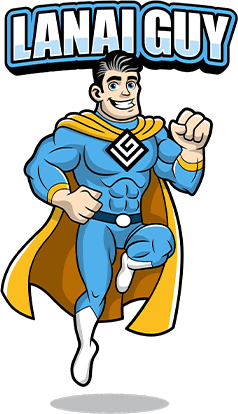 A cartoon of a man in blue and yellow costume.